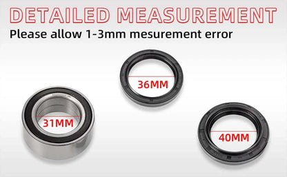 Front Wheel Bearing & Dust Seal for HONDA Rancher 400 420 TRX420 (2004-2014)