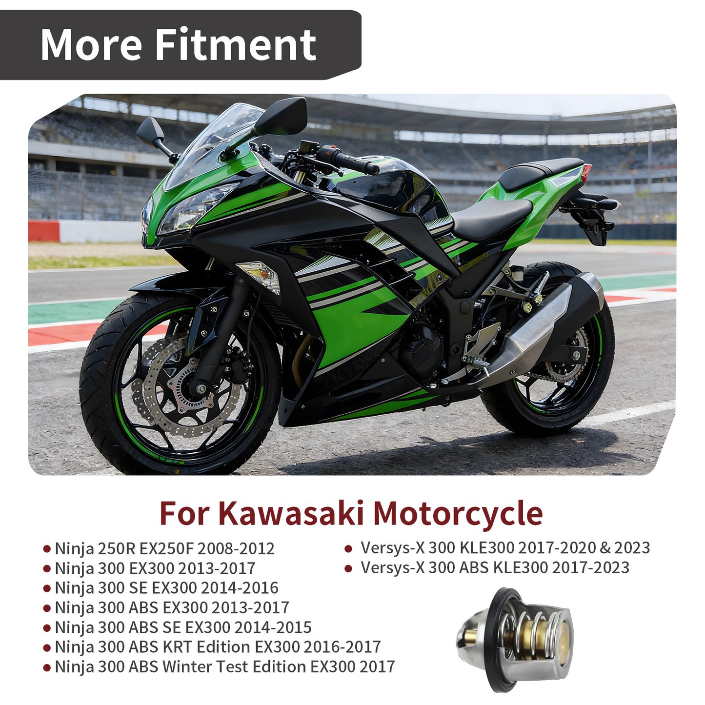 Thermostat & Gasket for Kawasaki Ninja 250R EX250F (2008–2012)