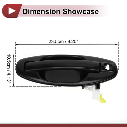 Exterior Door Handle for Hyundai Santa Fe Front Right Black (2013-2018)