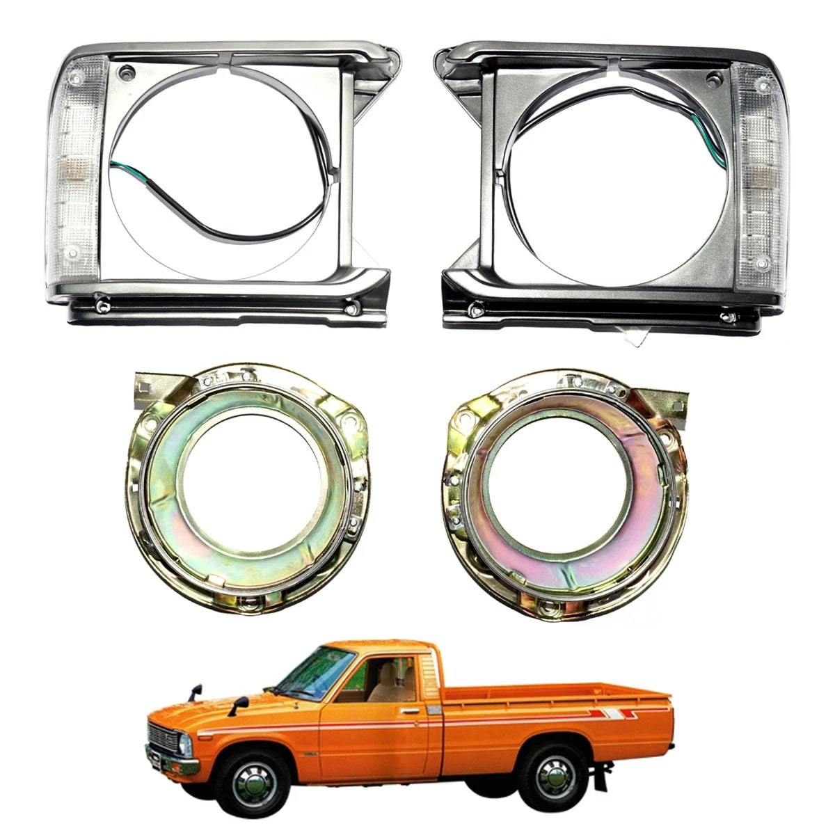 Headlight Door & Housing Surround Bucket Set for Toyota Hilux (N30–N42)