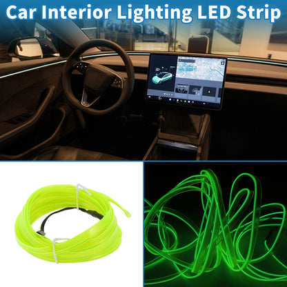 LED Strip Car Decoration Lighting for Universal Use (3 Meter) Fluorescent Green