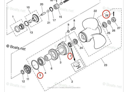 Lower Unit Oil Seal for Tohatsu M35C M40C MD40B MD50B