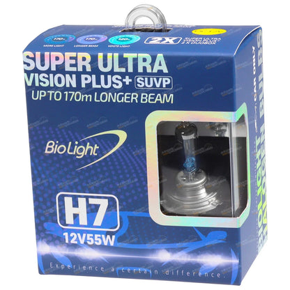 H7 Halogen +170% Headlamp Light Bulb Pair for Toyota Corolla ZZE123R (2003–2006)
