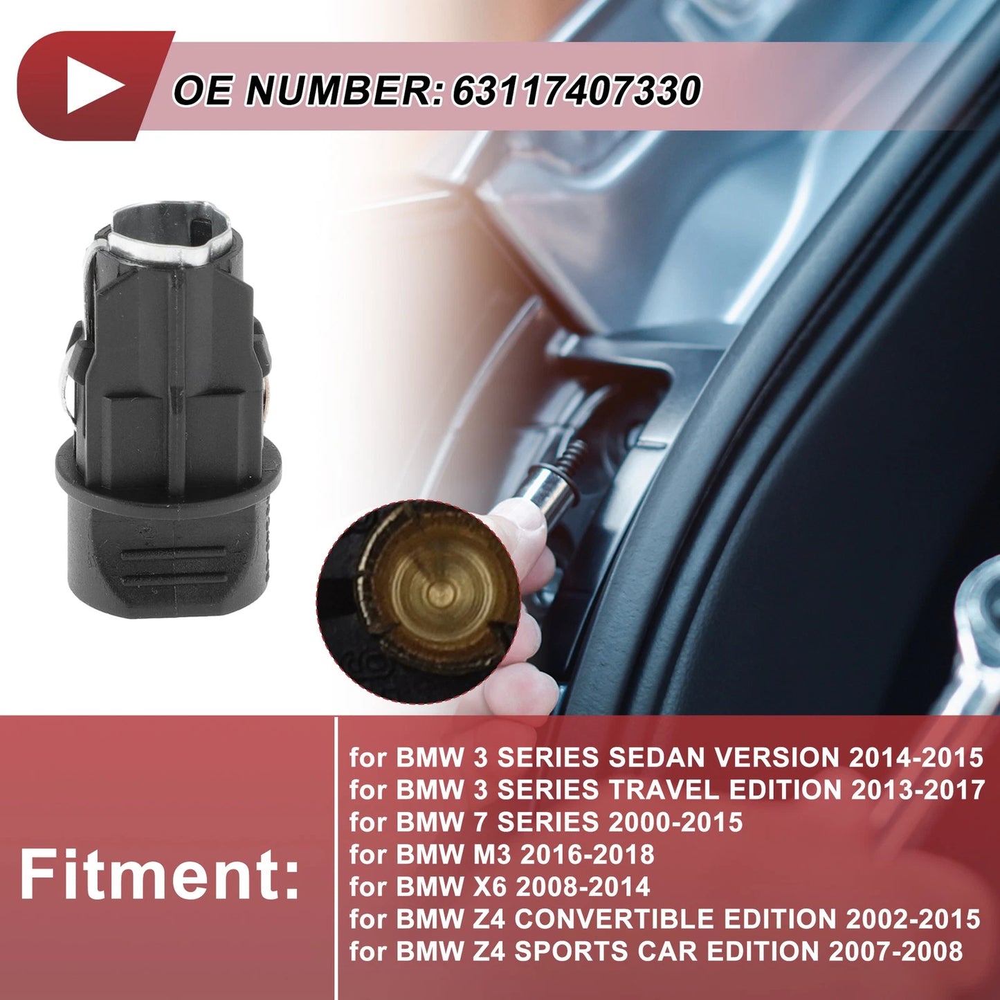 Tail Light Socket for BMW 3 Series Sedan (2014–2015) No. 63117407330