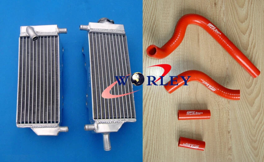 Aluminum Radiator with Blue Hoses for Honda CR250 CR250R (1992–1996)