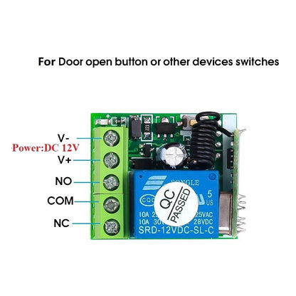 1 x 12V Relay Wireless RF Garage Door Remote Control for Garage Door (N/A)