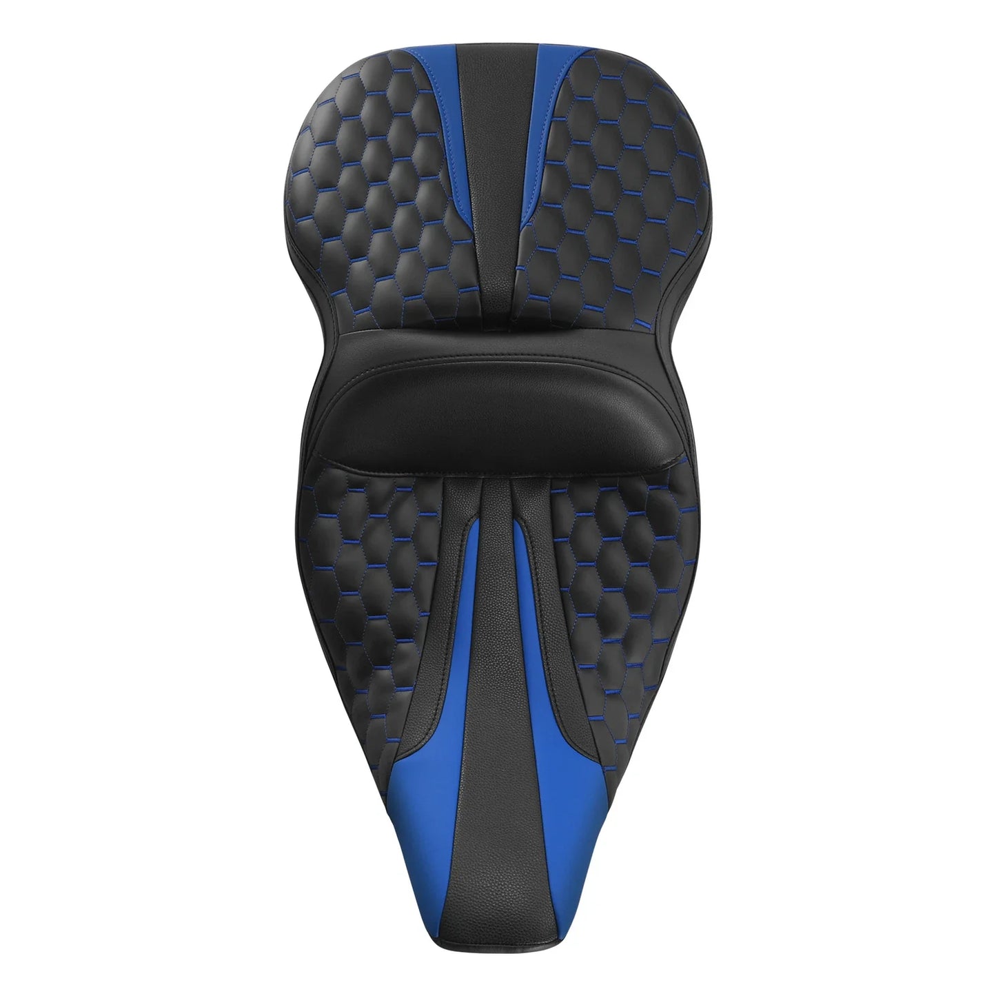 Black Blue Driver Passenger Seat for Harley Electra Glide (1997-2007)