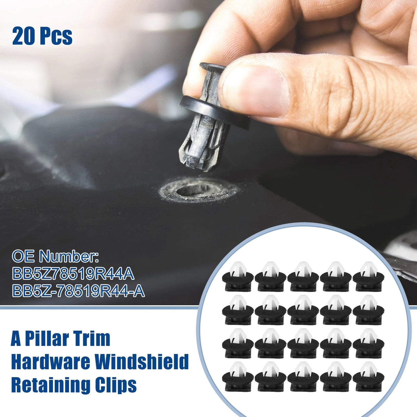 20pcs A Pillar Trim Hardware Windshield Clips for Ford Explorer (2011–2021)