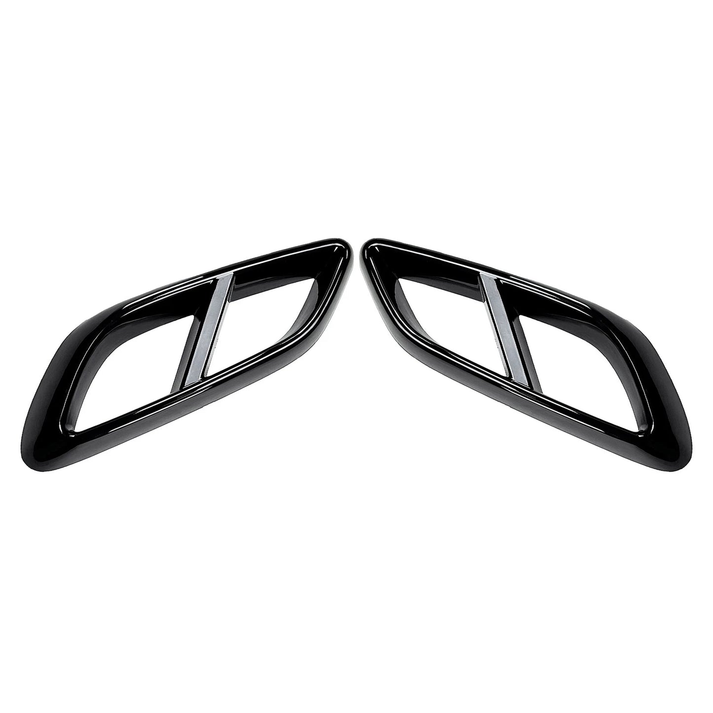 1 Pair Black Rear Bumper Exhaust Pipe Cover for Benz GLE Coupe (2024)