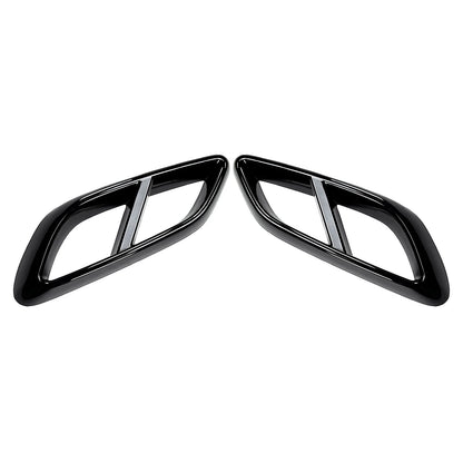 1 Pair Black Rear Bumper Exhaust Pipe Cover for Benz GLE Coupe (2024)
