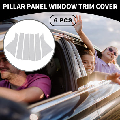 Set of 6 Car Pillar Window Trim Covers for Chevrolet Impala (2014–2020) Chrome