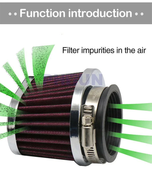55mm Air Filter Pods for Motorcycle ATV Scooter - Red