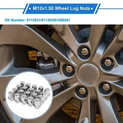 20 Pcs M12x1.50 Wheel Lug Nuts for Chevrolet Impala (2008–2009) No.6112631/611263