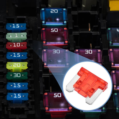30pcs Low Profile Mini Blade Fuses 10A for Automotive