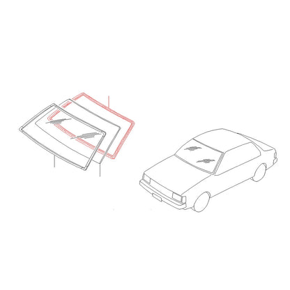 Front Windshield Weatherstrip for Datsun Nissan Sunny Sentra Sedan B11 1982-1990