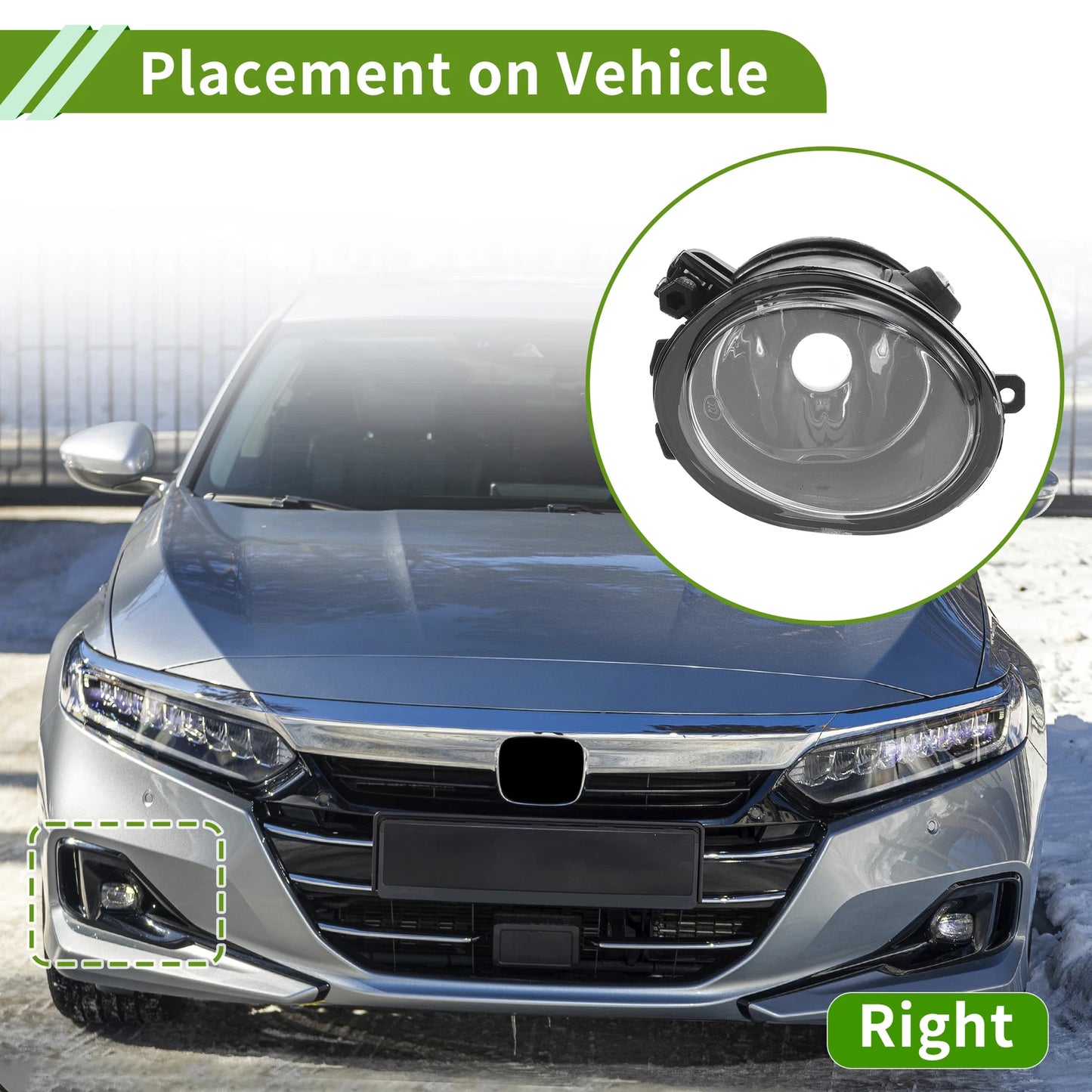 1 Pc Right Fog Light Grill for BMW M5 (2001–2006) No. 63177894018 Clear
