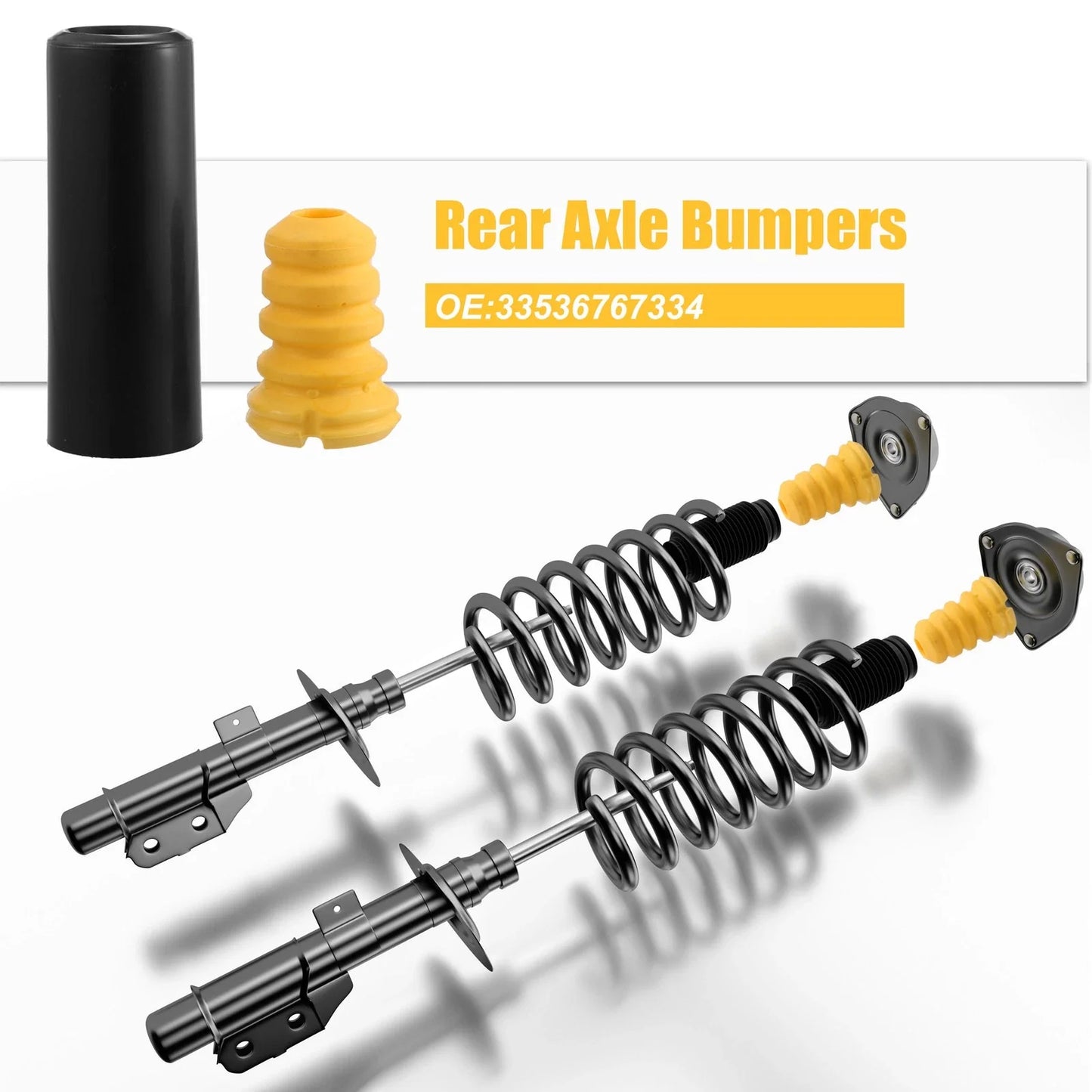 Set Rear Jounce Bumper Axle Bumpers for BMW 128i (2007-2013)