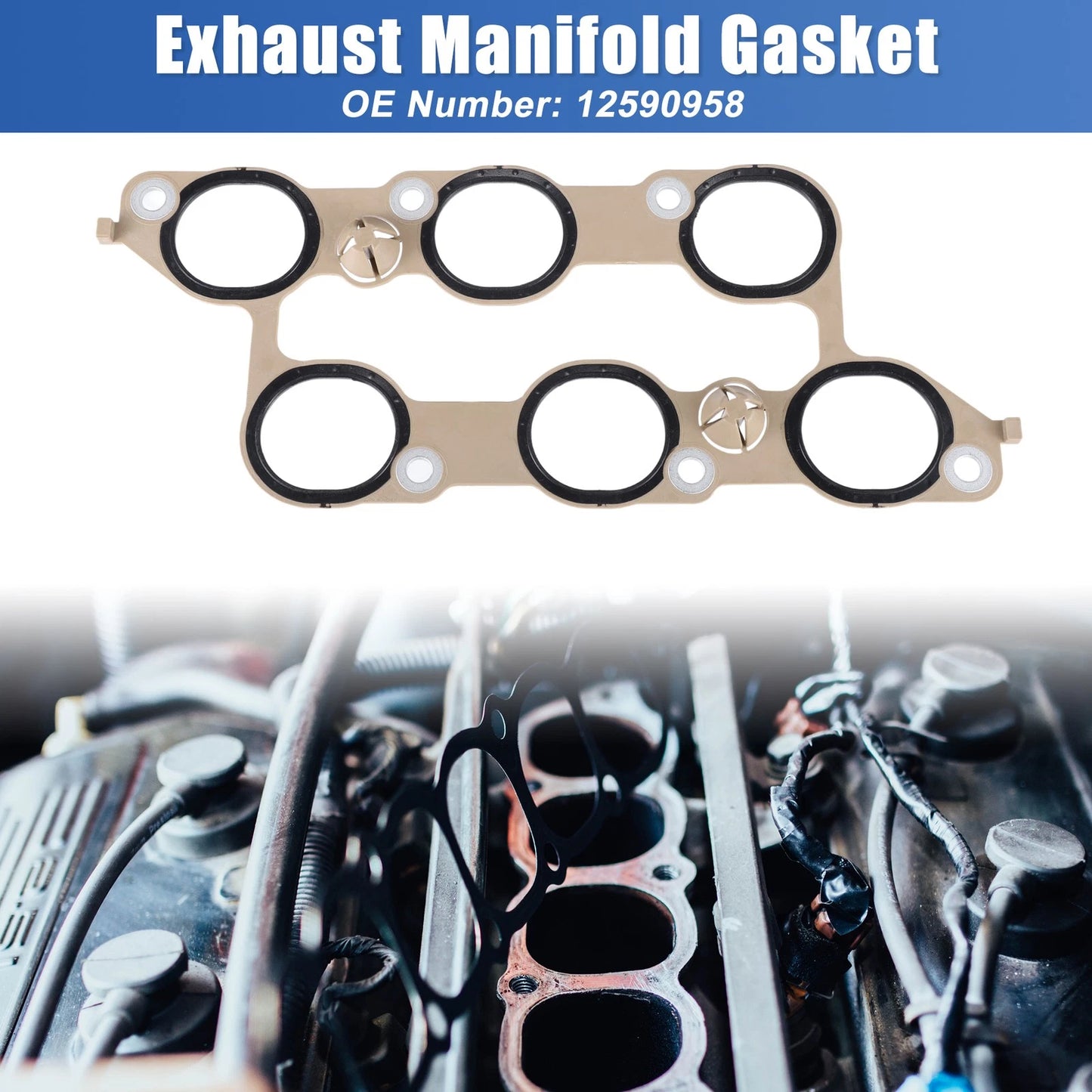 Lower Intake Manifold Gasket for Buick LaCrosse, Saturn Outlook (2005–2009) No. 12590958