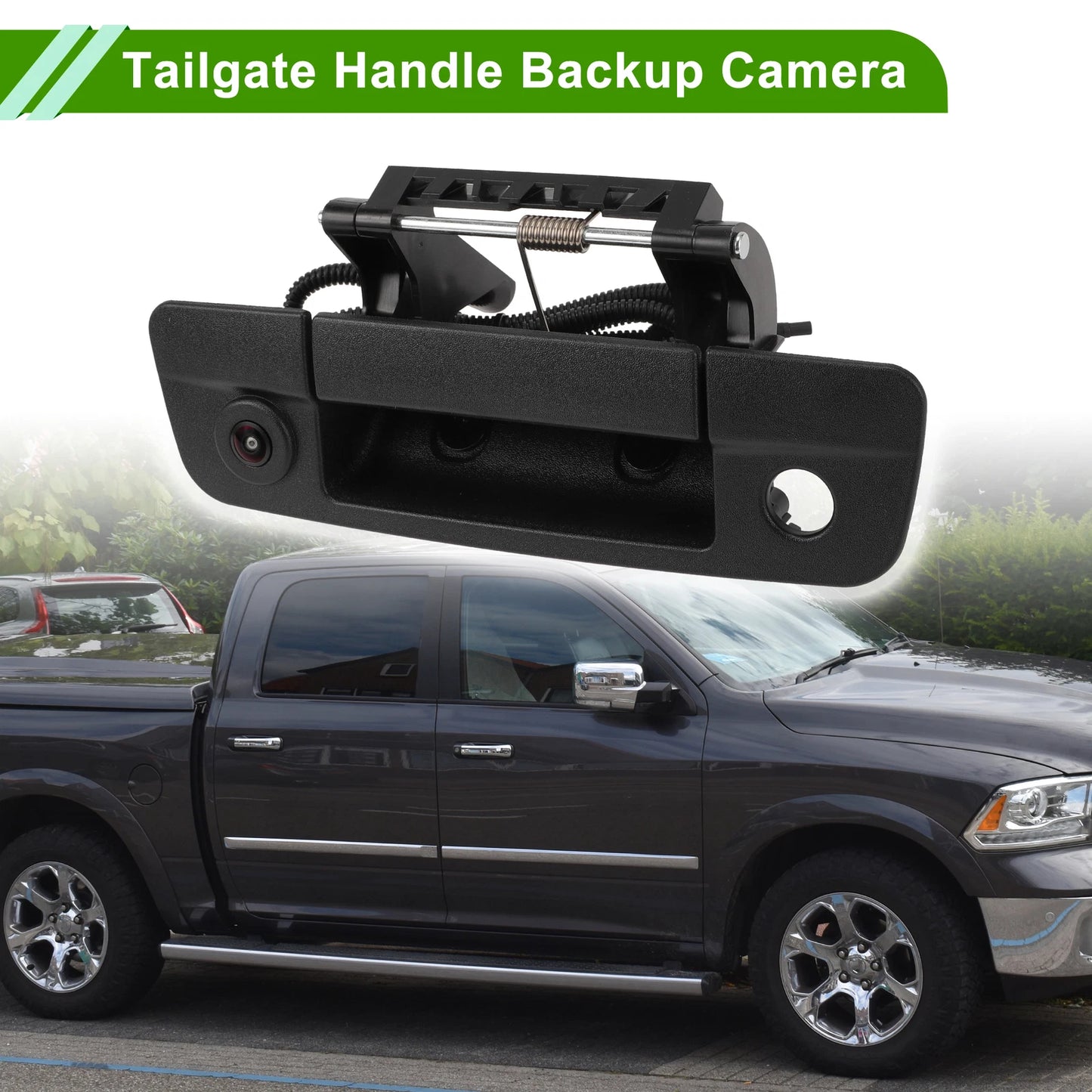 Tailgate Handle Backup Rear View Camera No. 68197873AA for Dodge Ram 1500 (2013–2018)