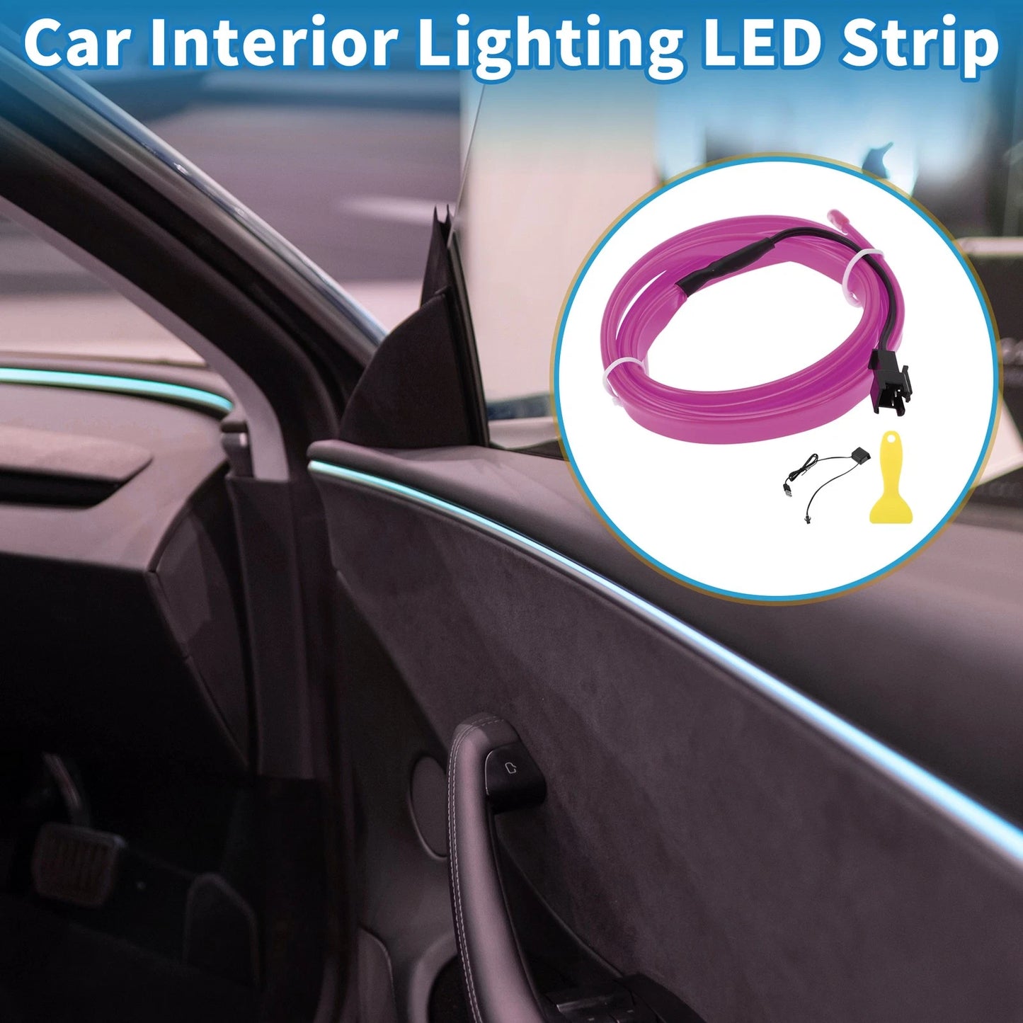 LED Strip Interior Lighting for Car (Universal)