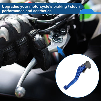 Adjustable Short Brake Clutch Levers Set for Suzuki GSXR750 (2004–2005) Blue