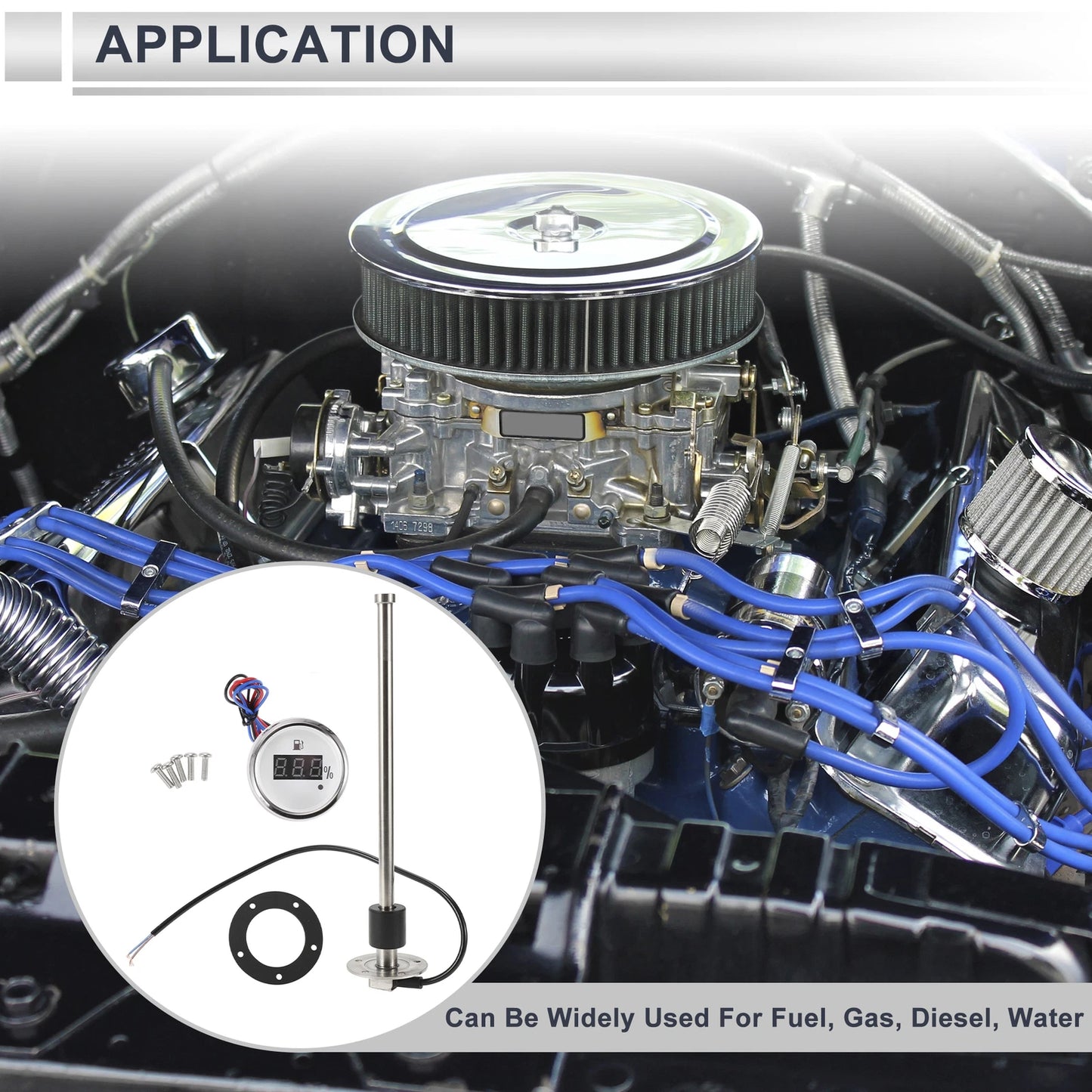 Fuel Sending Unit and Gauge Kit 240-33 Ohm for Boat Car Truck