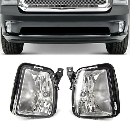 Clear Front Fog Light Lamps  For Dodge RAM 1500 (2013-2017)