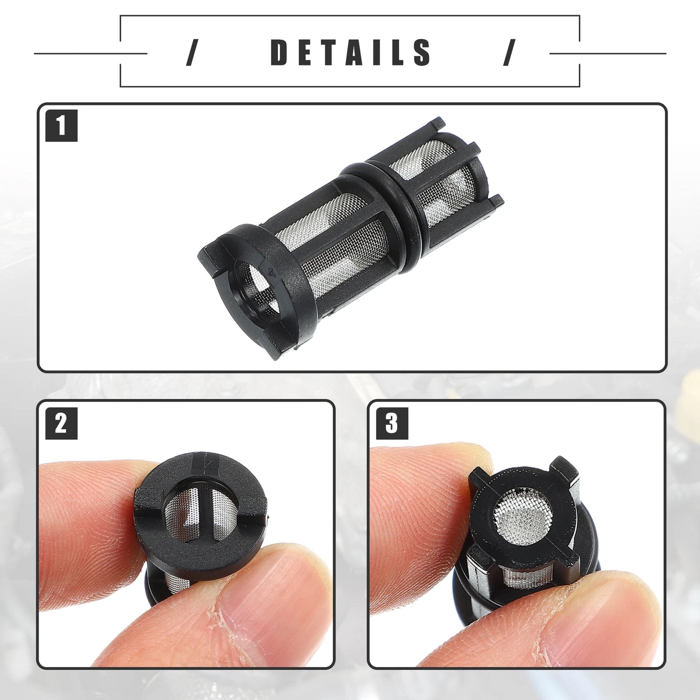 2X Engine Oil Pressure Sensor Filter for Chevrolet Silverado  917-143 Black
