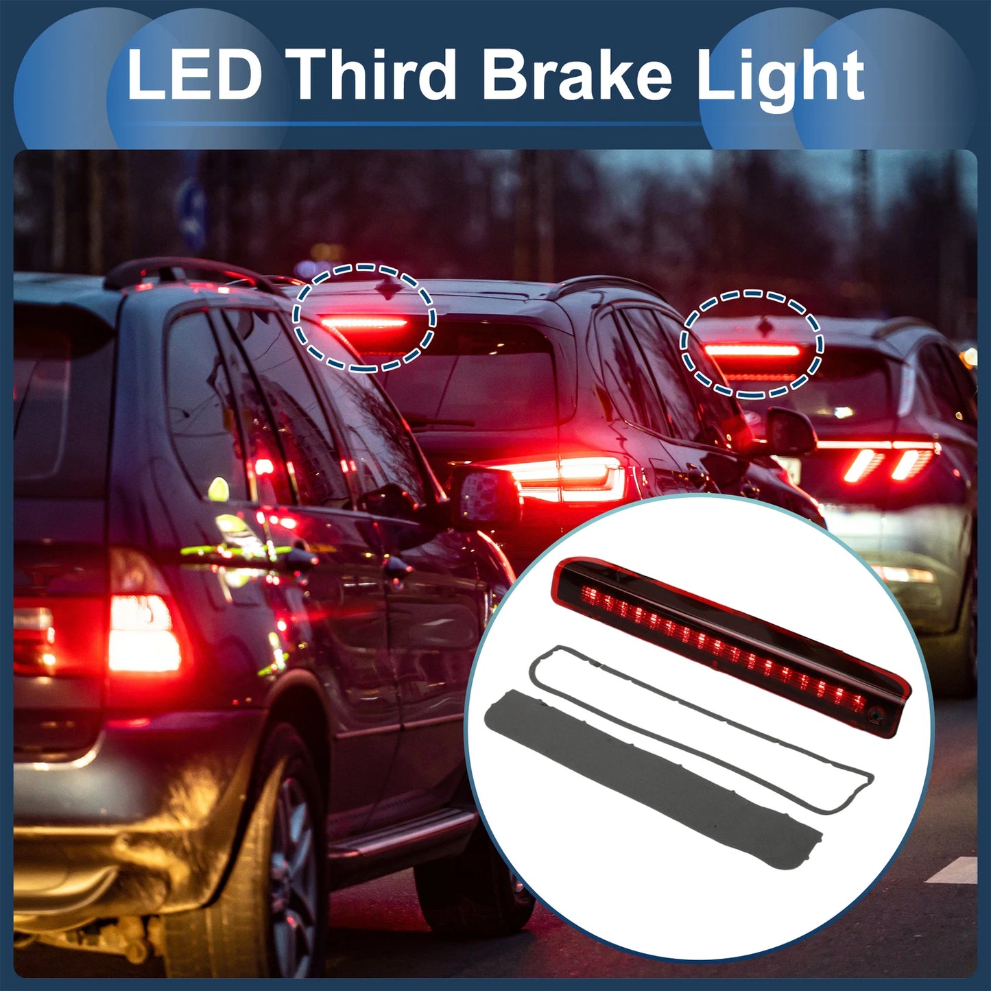 LED Third Brake Light for Renault Megane MK III (2008–2016) Red Housing