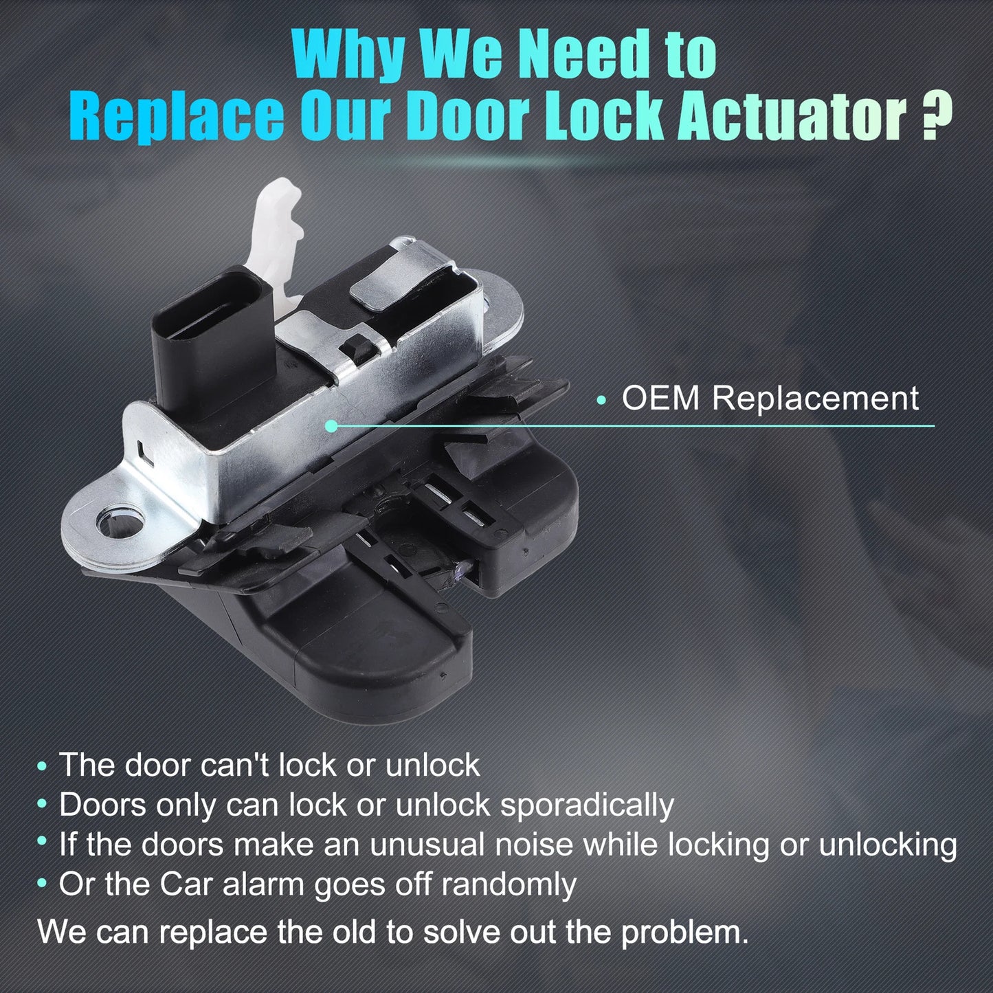 Rear Liftgate Door Lock Actuator Motor for VW Beetle (2012–2019) No. 5P8827505A