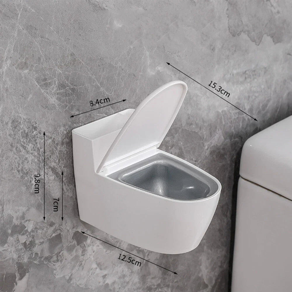 Mini Funny Toilet Ashtray with Covers for Home & Office - White