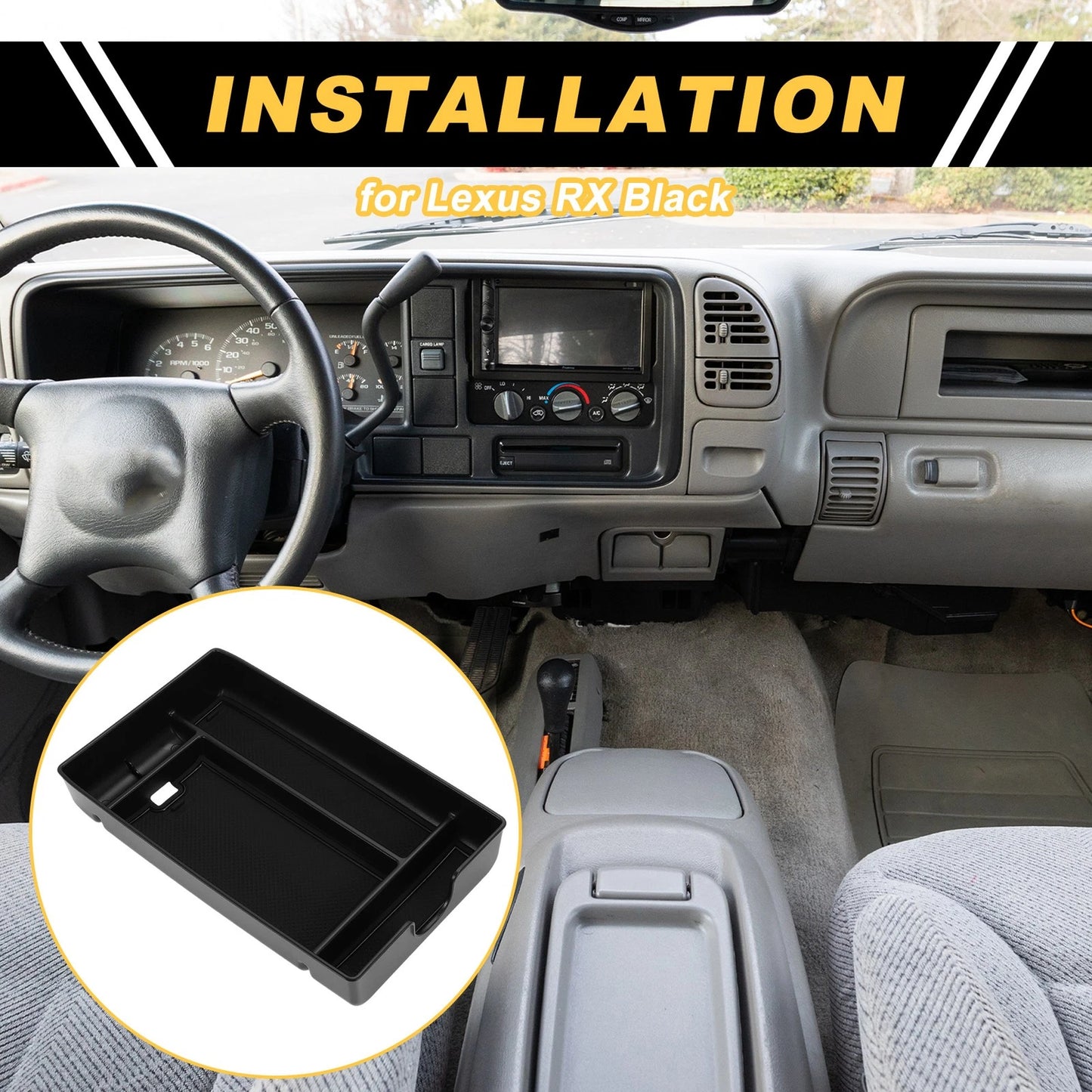 Center Console Armrest Organizer Tray for Lexus RX (2016–2023)