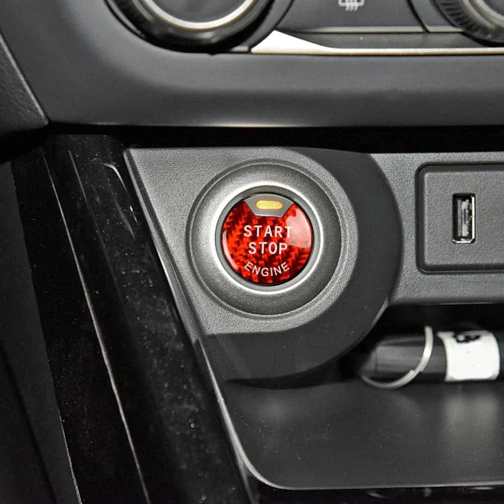 Carbon Fiber Engine Start Stop Button Cover for Infiniti Q50 Q60 (2014-2023)