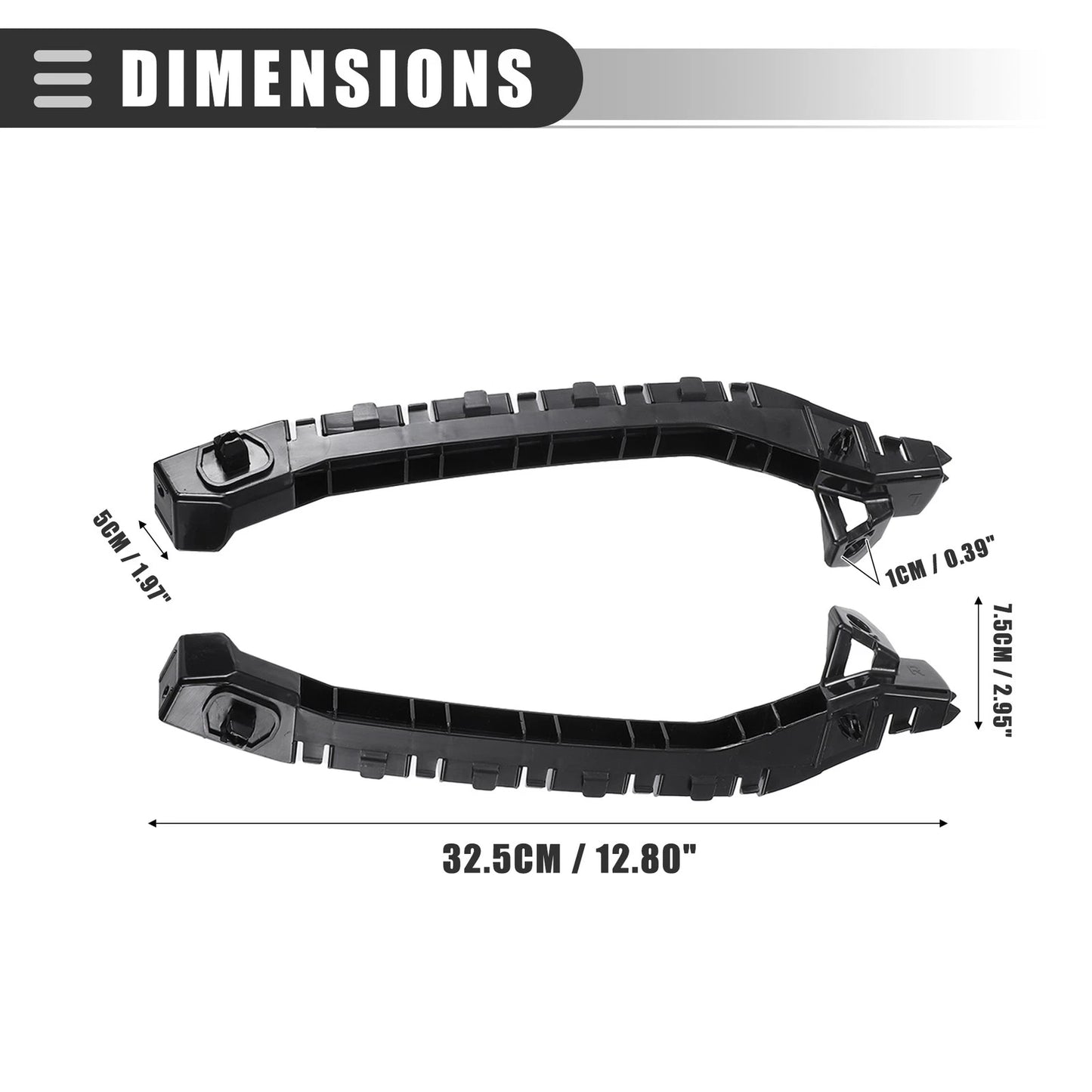 Pair Front Bumper Bracket for Subaru Impreza WRX STi (2011–2014) 57707FG122