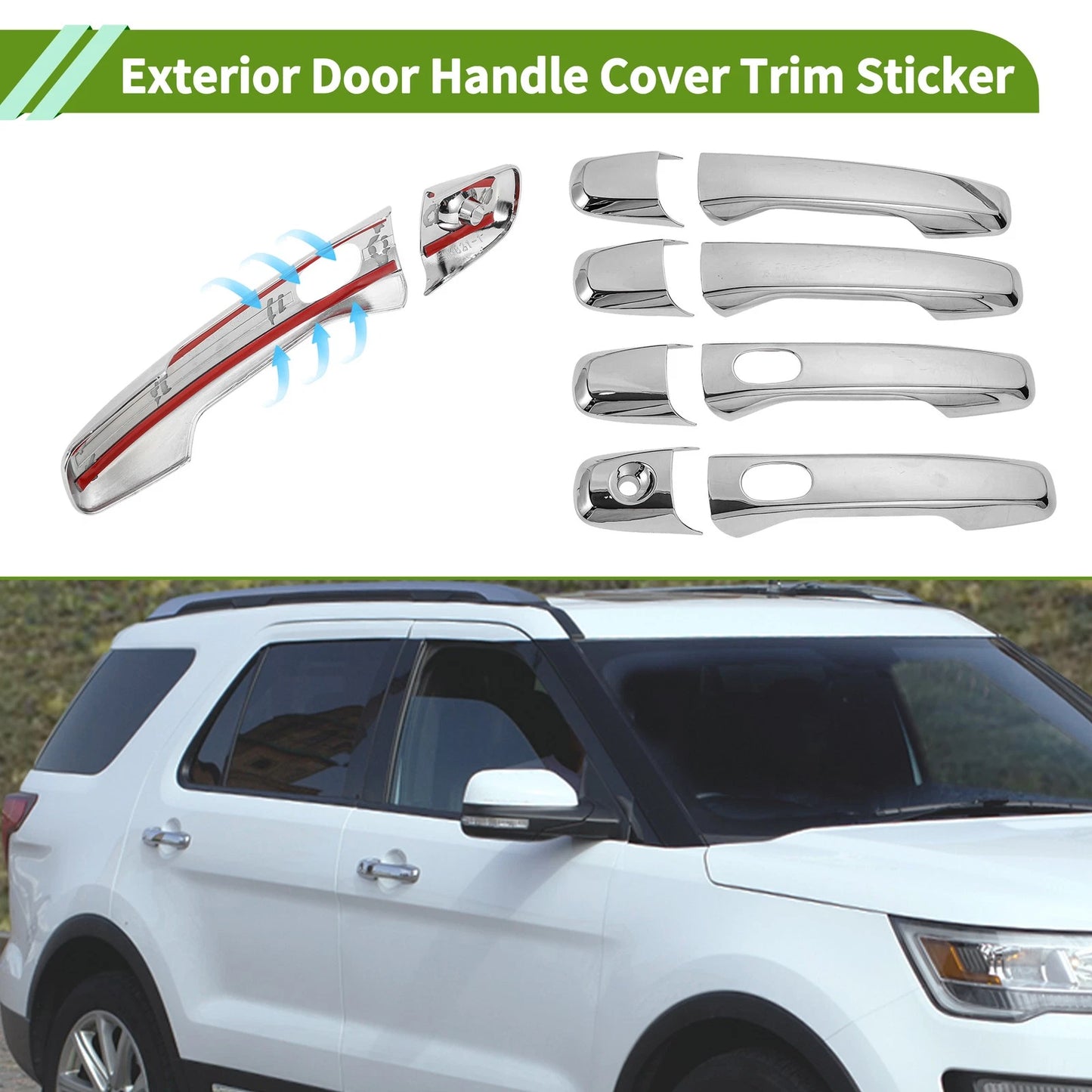 Set of 1 Exterior Door Handle Cover Trim for Ford Explorer (2011–2019)