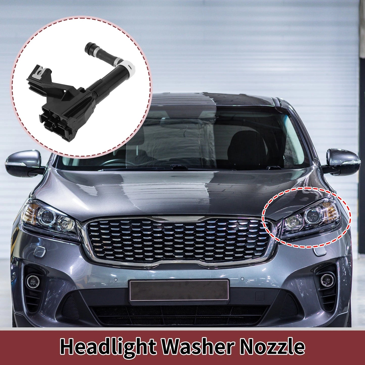 Front Driver Side Headlight Washer Nozzle for Toyota Land Cruiser (2008–2021) No.8520860020