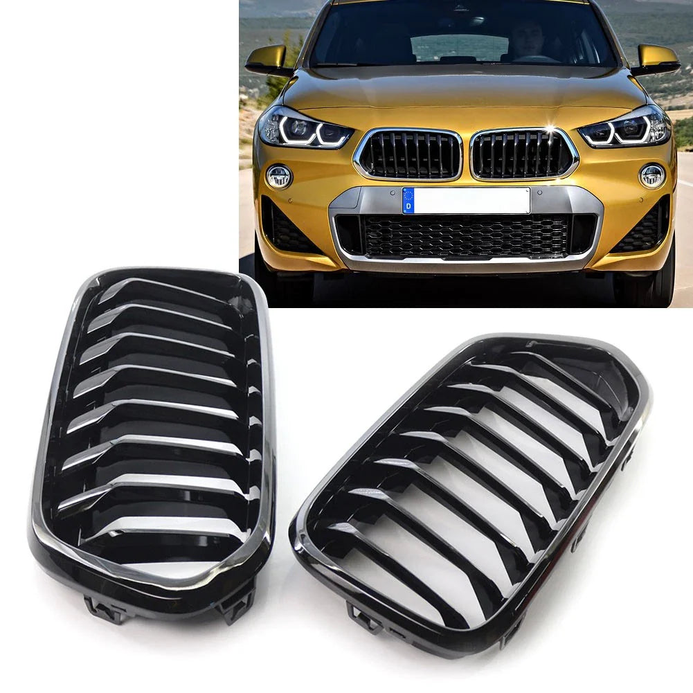 Black Front Bumper Grille for BMW X2 Series F39 (2018-2021)