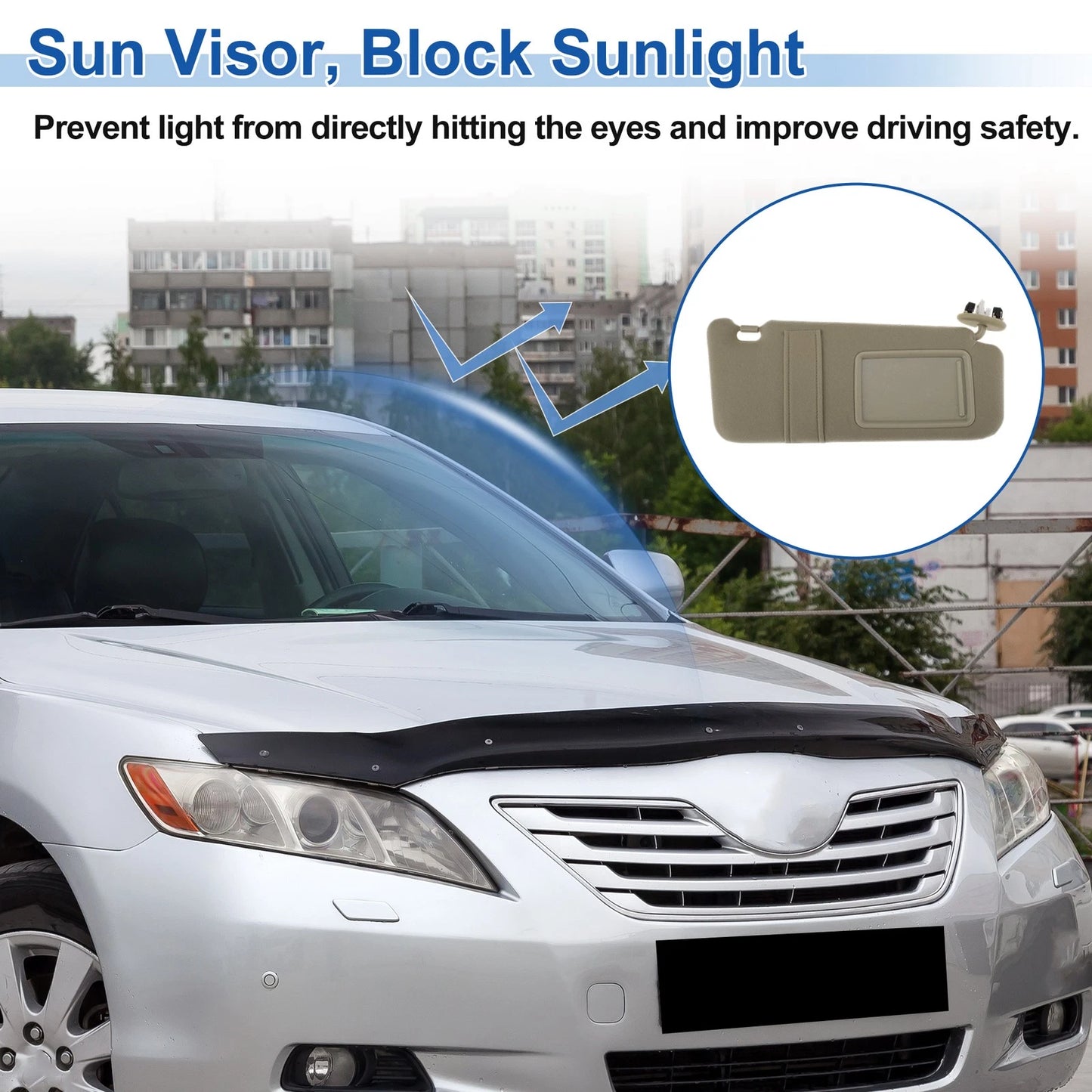 Set of 2 Sun Visors for Toyota Camry (2007–2011) No. 74320-06800-B0 Beige