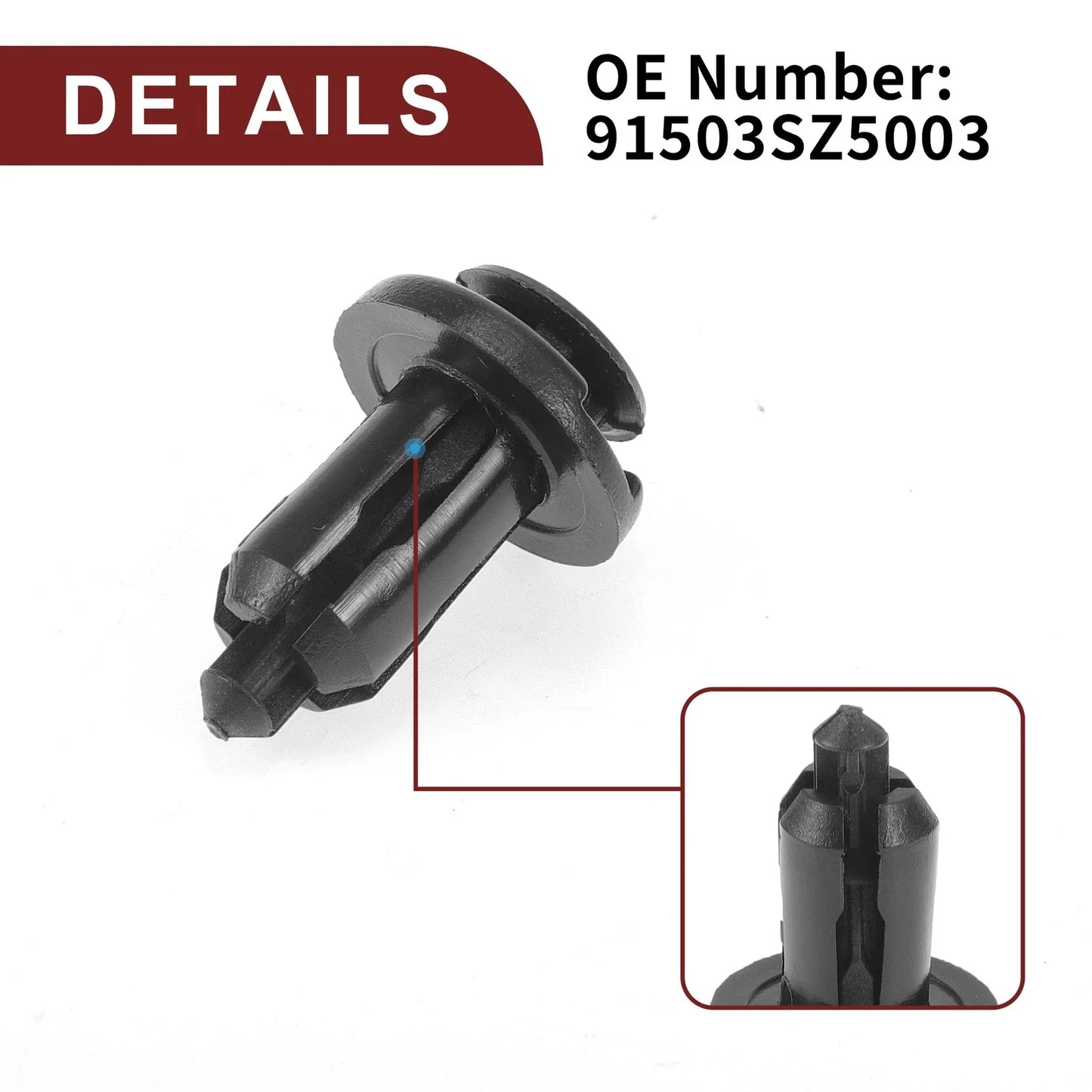 Front Fender Skirt Clips 2 x for Honda Pilot, Accord (2003-2015, 1997-2007)