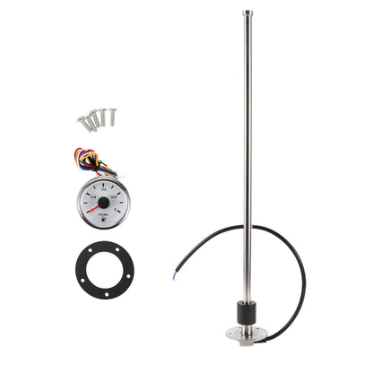 Fuel Sending Unit and Gauge Kit 0-190 Ohm for Boat Car Truck (0-190)