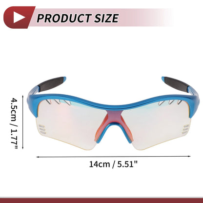 Motorcycle Riding Goggles for Various Models (Light Red Lens, Blue Frame)