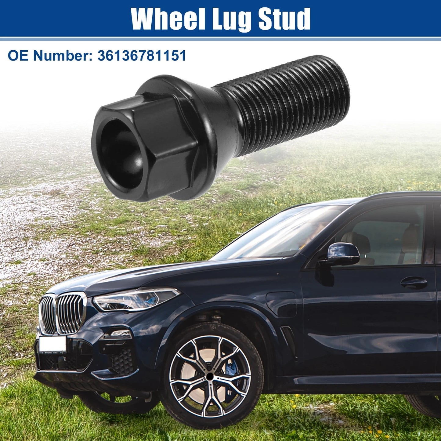 10 Pcs M14x1.25 Wheel Lug Bolt Nut for BMW E46 325 E90 (1998–2011) No. 36136781151