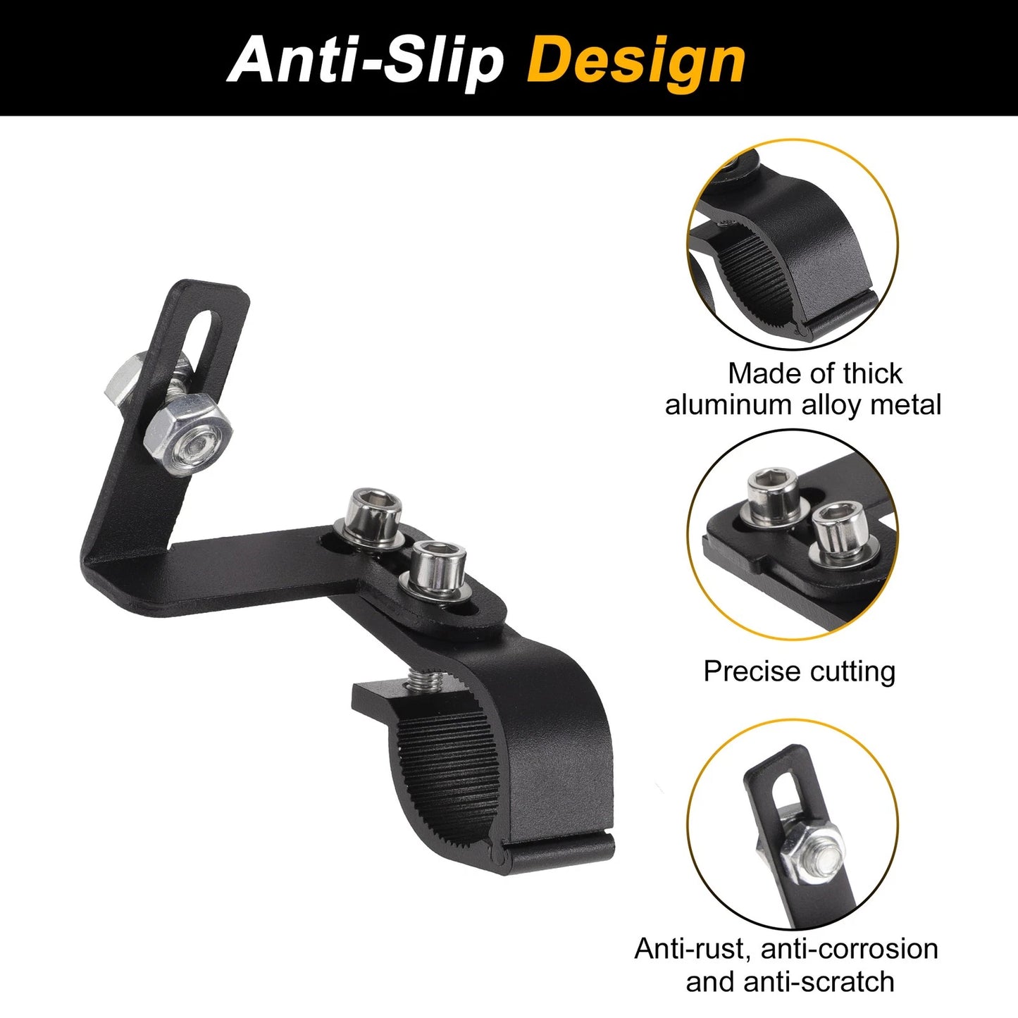 Light Bar Mounting Bracket Set of 2 for Motorcycle (Universal Fit)