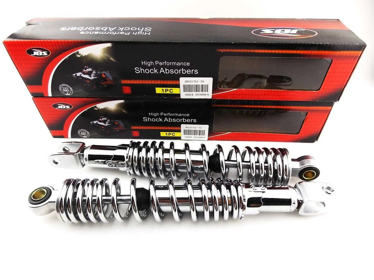 317mm JBS Chrome Rear Shock Absorbers for Honda CB350F (1972-1974)