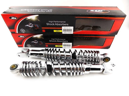 317mm JBS Chrome Rear Shock Absorbers for Honda CB350F (1972-1974)