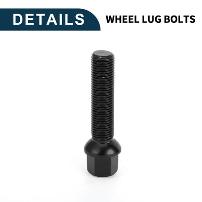 10 x M14x1.5mm Ball Seat Wheel Lug Bolts 55mm Shank for Volkswagen Porsche