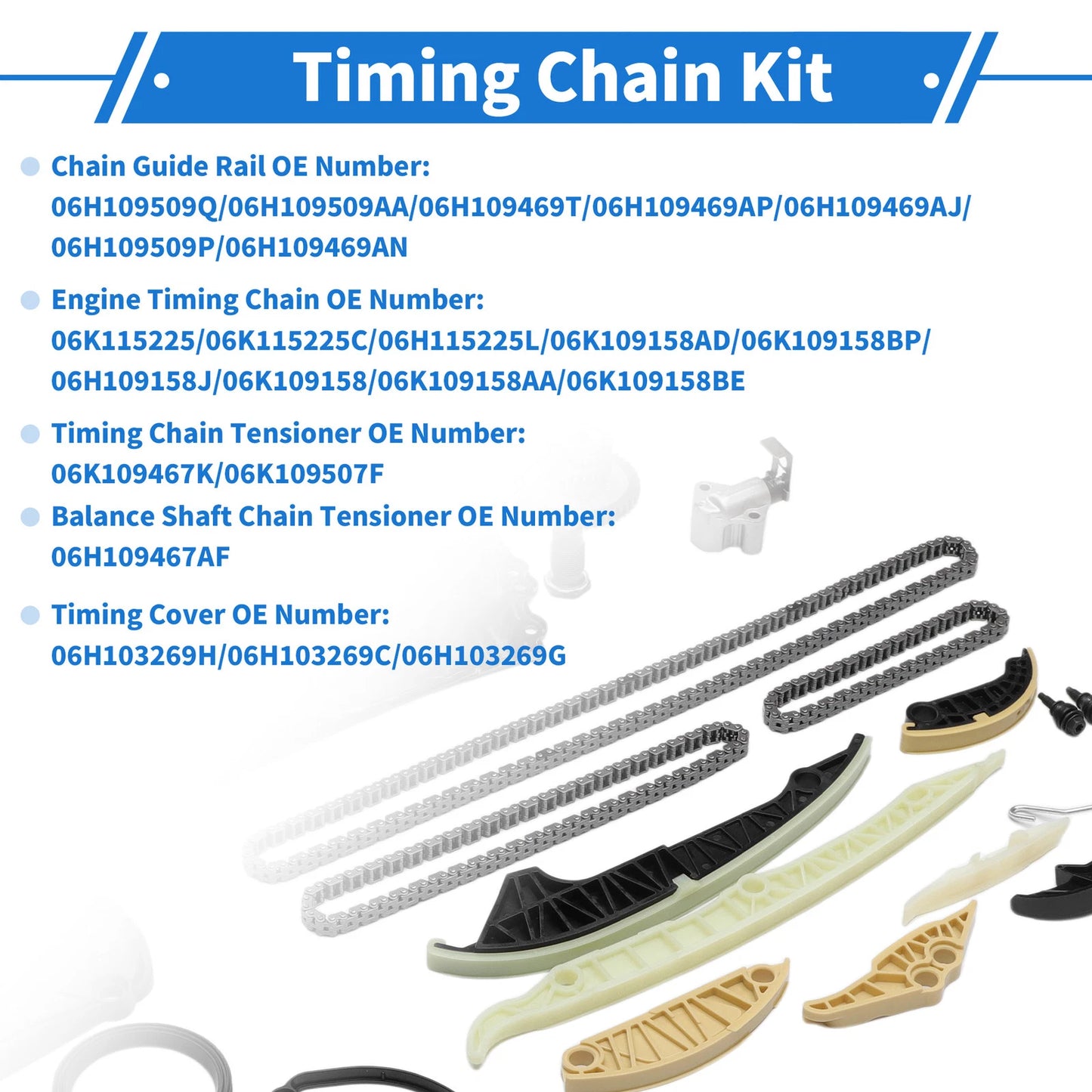 Engine Timing Chain Kit No. 06H103269H for Volkswagen Tiguan (2009–2010)
