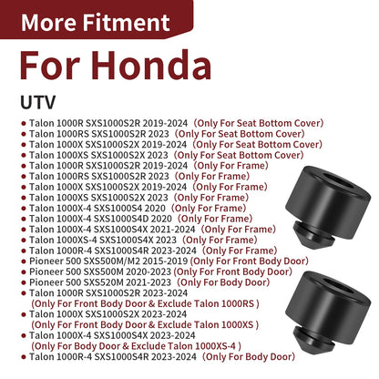 Set of 4 Rubber Door Frame Fender Seat Bottom Covers for Honda Rincon 650 (2003–2005)