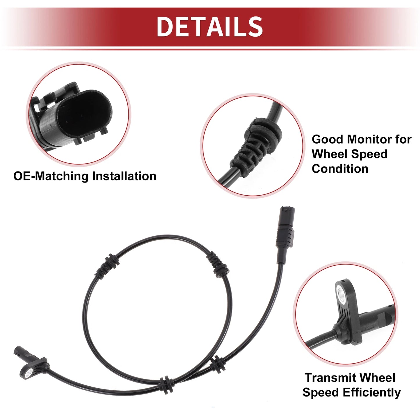 ABS Wheel Speed Sensor No. 2115402117 for Mercedes-Benz E350 (2006–2009)