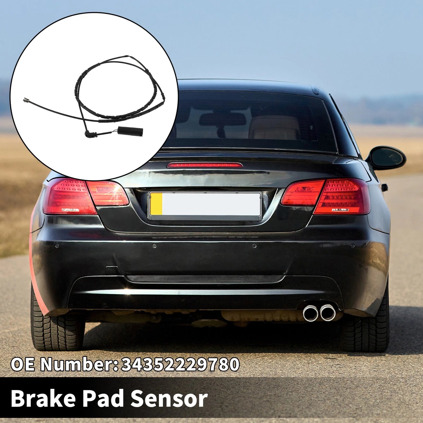 1pc Rear Brake Pad Wear Sensor for BMW 3 Series (2000–2006) No. 34352229780